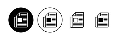 Gazete simgesi seti. haber kağıdı vektör işareti