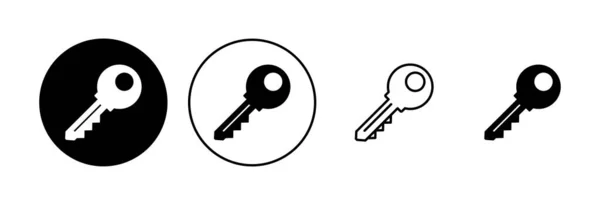 Набор Иконок Значок Вектора Ключа Символ — стоковый вектор