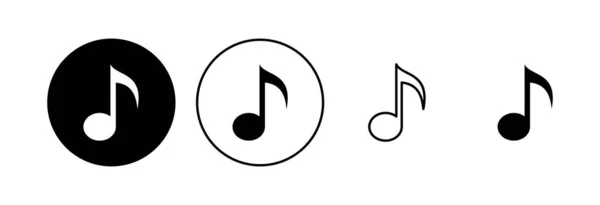 音乐图标集 注意音乐图标向量 — 图库矢量图片
