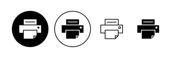 Imprimer Icône Ensemble Icône Imprimante Vecteur — Image vectorielle