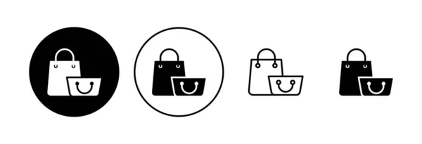 ショッピングバッグのアイコンセット ショッピングアイコンベクトル — ストックベクタ