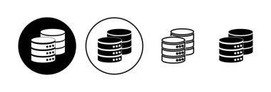 Veritabanı simgesi seti. veritabanı vektörü simgesi