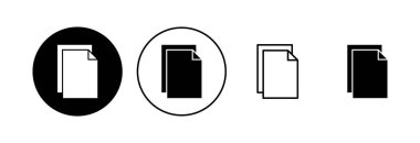 Belge simgesi ayarlandı. Kağıt ikonu. Dosya Simgesi