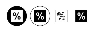 İndirim simgesi seti. İndirim etiketi simgesi. 