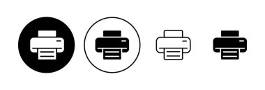 Yazdırma simgesi seti. yazıcı simgesi vektörü. 