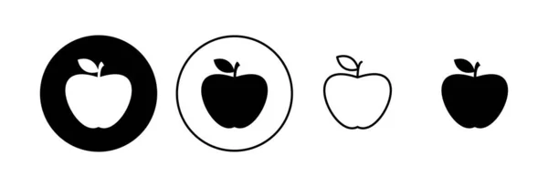 Juego Iconos Apple Icono Vector Apple Símbolos Manzana Para Diseño — Vector de stock