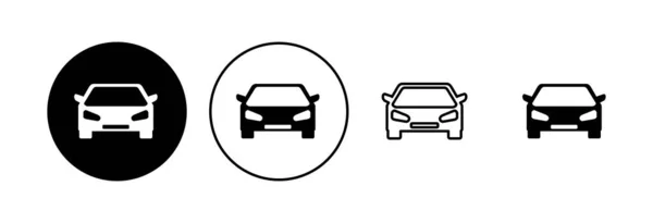 車のアイコンセット 車のベクトルアイコン 小さなセダン — ストックベクタ