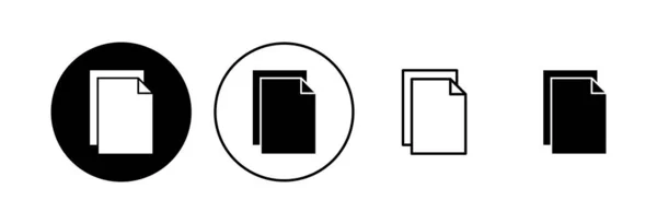 Ensemble Icônes Document Icône Papier Icône Fichier — Image vectorielle