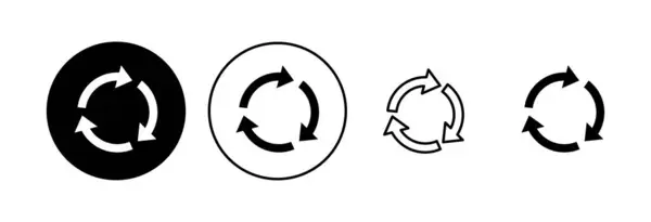 Conjunto Ícones Reciclagem Vetor Reciclagem Icon — Vetor de Stock