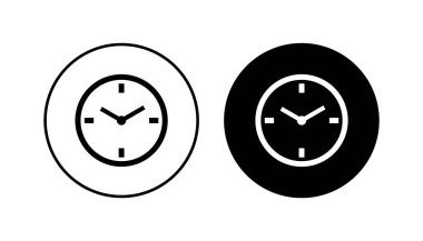 Saat simgesi ayarlandı. Zaman simgesi vektörü. simge simgesini izle