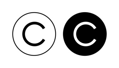Telif hakkı simgesi seti. telif hakkı sembolleri