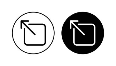 Dış bağlantı simgesi seti. bağlantı simgesi vektörü. hiper bağlantı sembolü