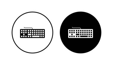 Klavye simgesi ayarlandı. Klavye vektör sembolü