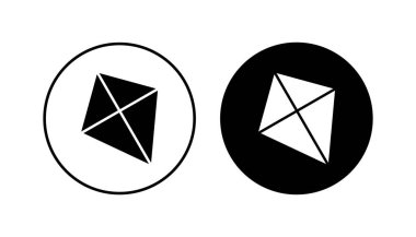 Kite simgesi seti. Uçurtma vektör simgesi.