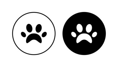 Paw simgesi hazır. Pençe izi ikon vektörü. köpek ya da kedi pençesi