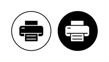 Yazdırma simgesi seti. yazıcı simgesi vektörü. 