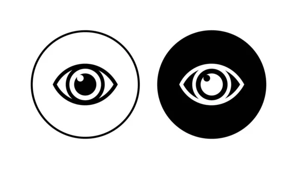 Conjunto Iconos Icono Del Vector Ocular Icono Mirada Visión — Archivo Imágenes Vectoriales