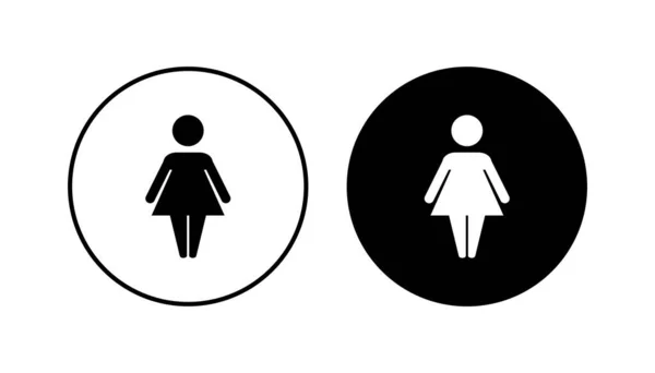 Weibliche Symbole Gesetzt Frauensymbolvektor — Stockvektor