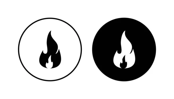 Fire Icon Set Fire Vector Icon — Stock Vector