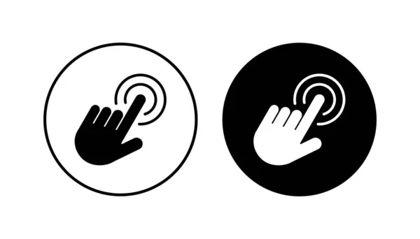 Handklicken Sie Auf Das Symbol Zeiger Symbol Vektor Hand Cursor — Stockvektor