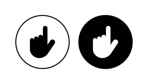 Handsymbole Gesetzt Handvektorsymbol Handfläche Klicken — Stockvektor