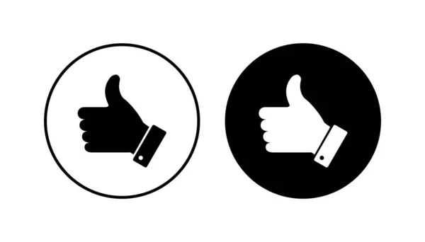 Thumbs Icon Set Comme Une Main Comme Vecteur Icône — Image vectorielle