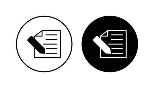 Remarque Icône Réglée Notepad Icône Vecteur — Image vectorielle