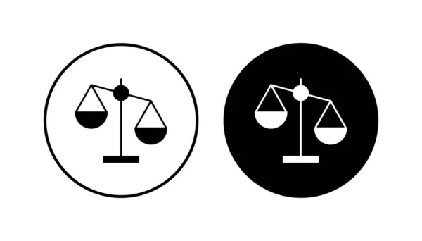 Scales Icon Set Law Scale Icon Scales Vector Icon Justice — Stock Vector