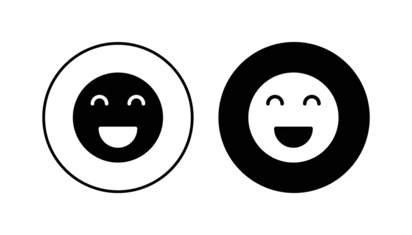 Conjunto Iconos Sonrisa Sonrisa Icono Emoticono Retroalimentación — Vector de stock