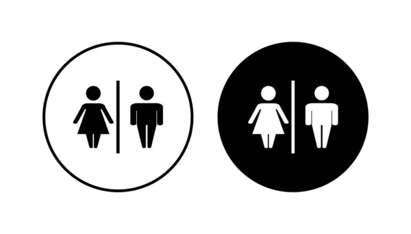 Toilettensymbole Gesetzt Toiletten Symbolvektor Badezimmerschild Toilette — Stockvektor