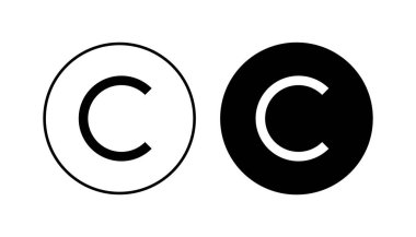 Telif hakkı simgesi seti. telif hakkı sembolleri