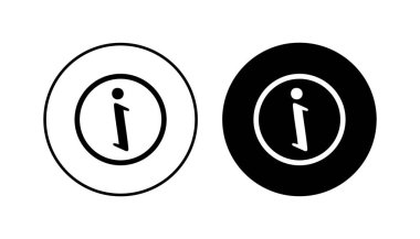 Bilgi simgesi simgesi ayarlandı. ikon vektörü hakkında. Faq simgesi