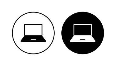 Dizüstü bilgisayar simgesi ayarlandı. bilgisayar simgesi vektörü