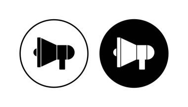 Megafon simgesi seti. Hoparlör simgesi vektörü.