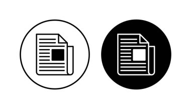 Gazete simgesi seti. haber kağıdı vektör işareti