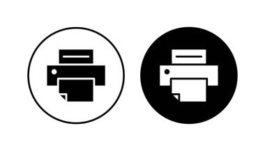 Yazdırma simgesi seti. yazıcı simgesi vektörü. 