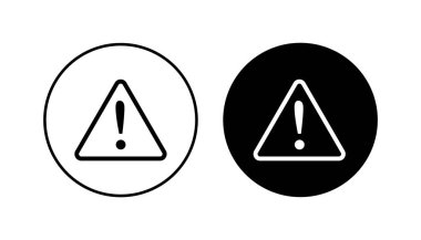 Ünlem tehlike işareti. Dikkat işareti simgesi ayarlandı. Tehlike uyarısı işareti