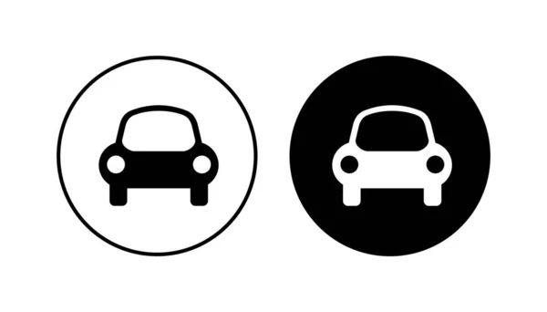 Conjunto Iconos Icono Vector Coche Sedán Pequeño — Vector de stock