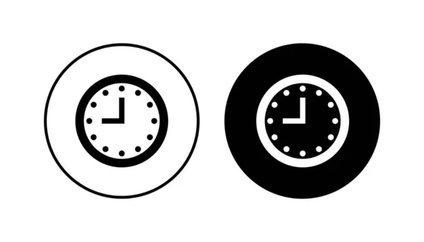 Icône Horloge Réglée Vecteur Icône Temporelle Symbole Icône Montre — Image vectorielle