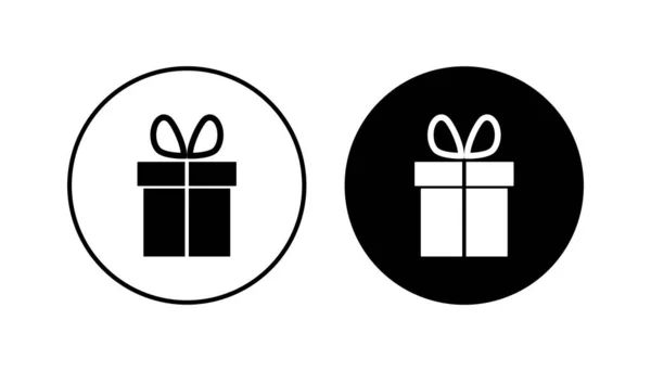 Geschenk Icon Set Vorhanden Geschenk Vektor Symbol Geburtstagsgeschenk — Stockvektor