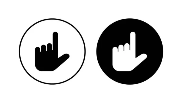 Handsymbole Gesetzt Handvektorsymbol Handfläche Klicken — Stockvektor