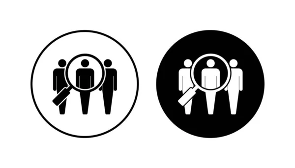 Hiring Icon Set Search Job Vacancy Icon Human Resources Concept — Stock Vector