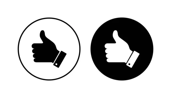 Thumbs Icon Set Comme Une Main Comme Vecteur Icône — Image vectorielle