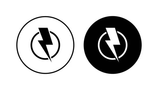 Power Icon Gesetzt Power Switch Icon Elektrischer Strom — Stockvektor