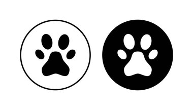 Paw simgesi hazır. Pençe izi ikon vektörü. köpek ya da kedi pençesi
