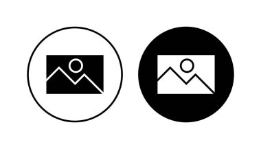 Resim simgesi seti. fotoğraf galerisi simgesi