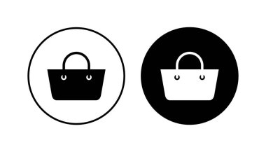 Alışveriş poşeti ikonu seti. alışveriş simgesi vektörü