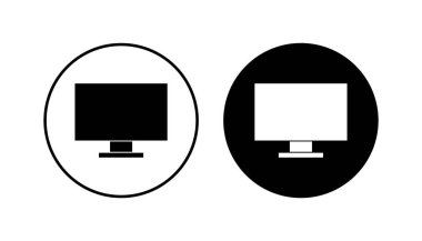 Televizyon ikonu ayarlandı. televizyon simgesi vektörü