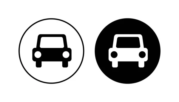 Conjunto Iconos Icono Vector Coche Sedán Pequeño — Vector de stock