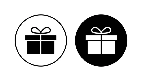 Geschenk Icon Set Vorhanden Geschenk Vektor Symbol Geburtstagsgeschenk — Stockvektor
